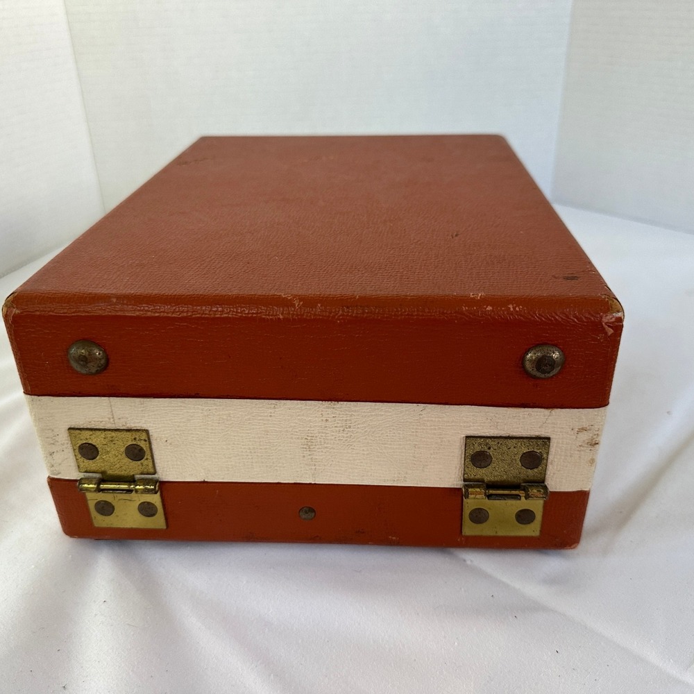 Singer Sewhandy Model 20 Sewing Machine Child Tan Good Vintage Hand Crank Case - Picture 13 of 16